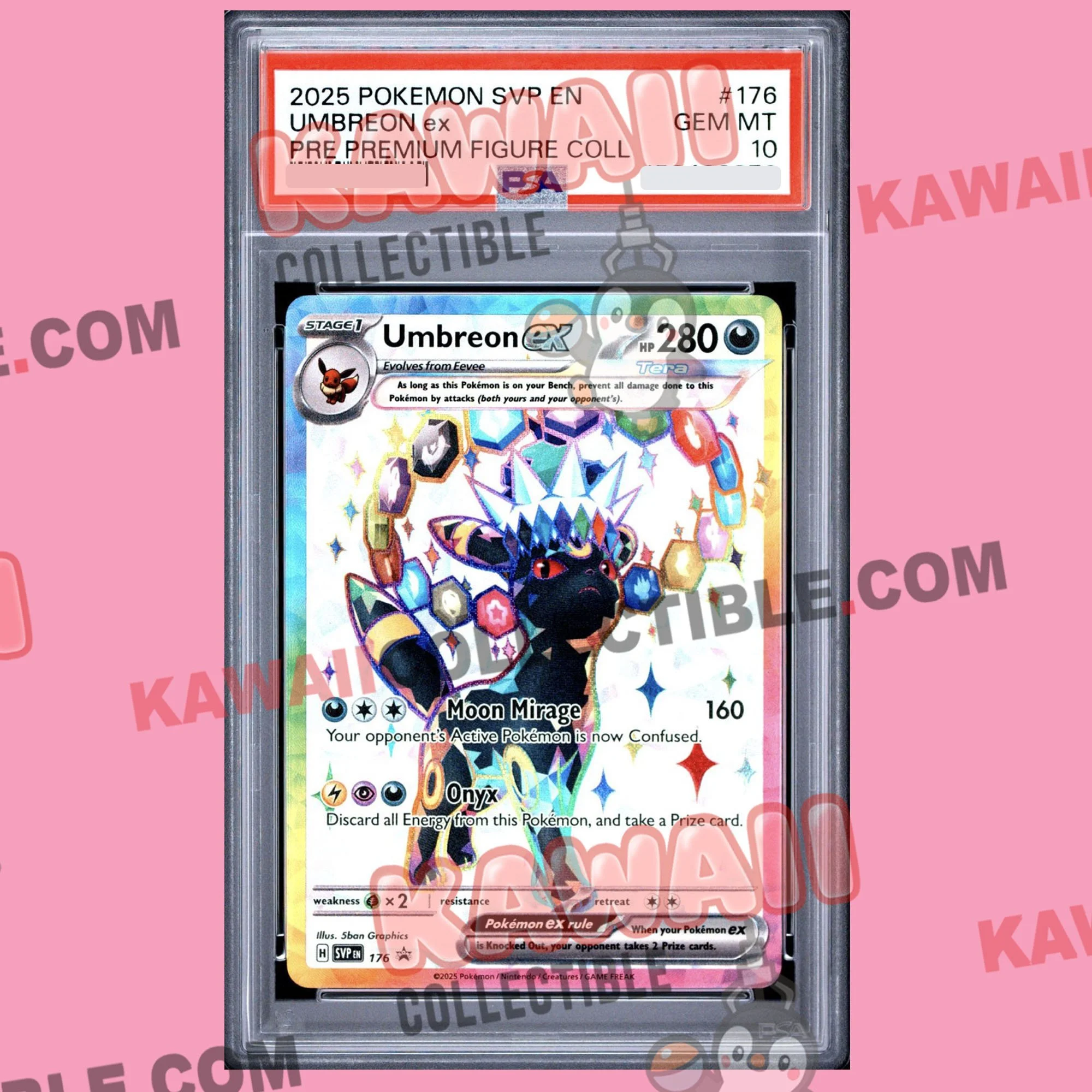 2025 POKEMON SVP EN EMBREON ex GEM MT 10 PRE PREMIUM FIGURE COLLECTION