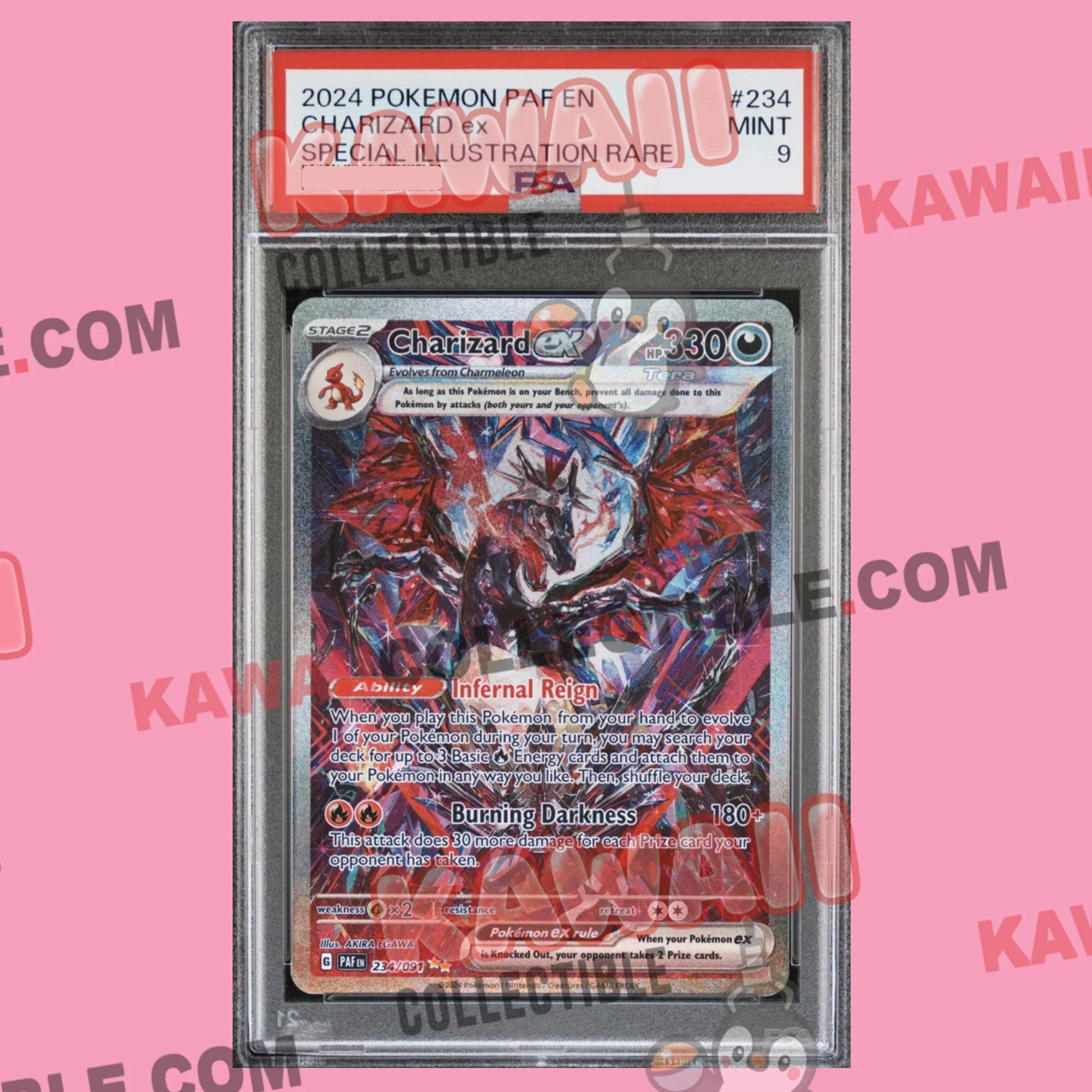 2024 POKEMON PAF EN CHARIZARD EX MINT 9 SPECIAL ILLUSTRATION RARE