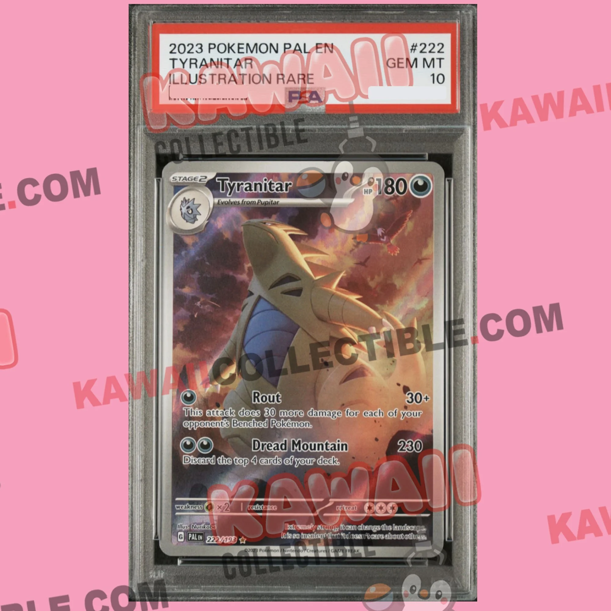 2023 POKEMON PAL EN TYRANITAR GEM MT 10 ILLUSTRATION RARE