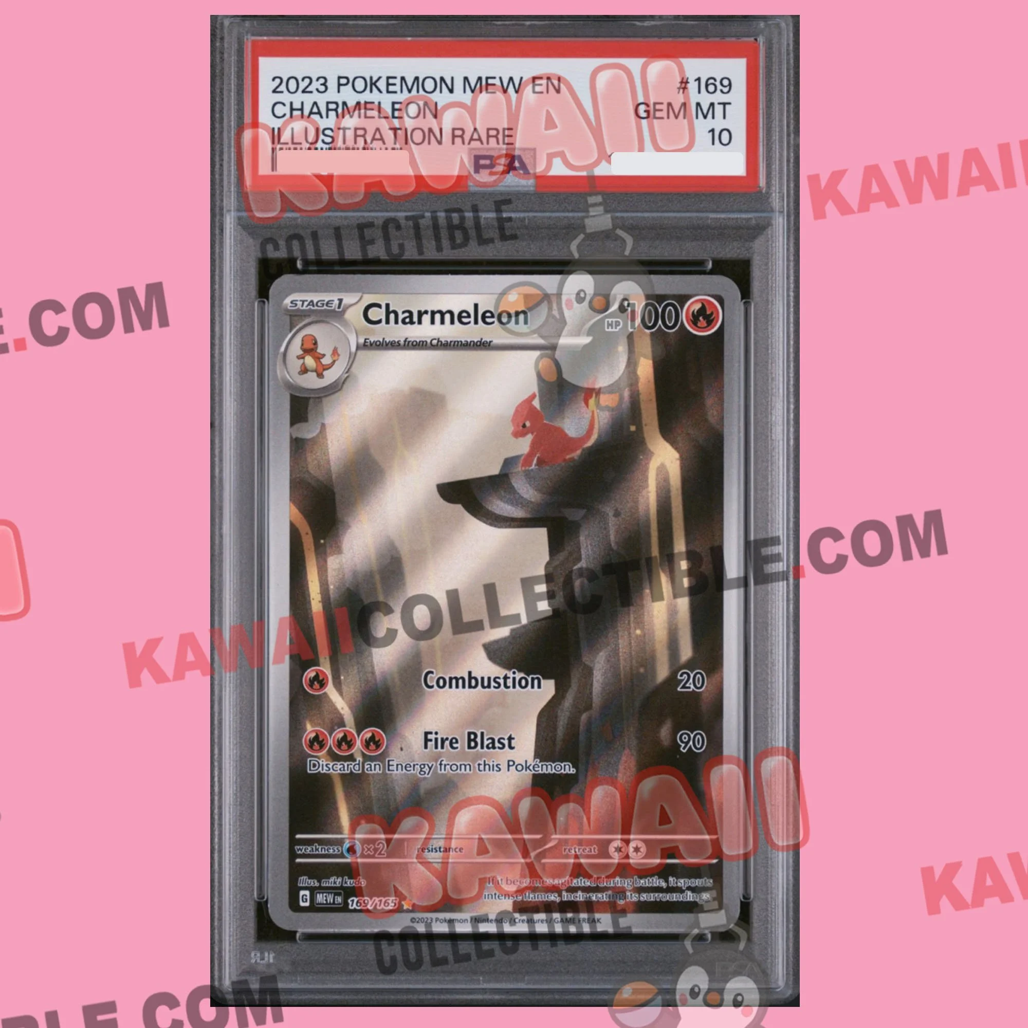 2023 POKEMON MEW EN CHARMELEON GEM MT 10 ILLUSTRATION RARE