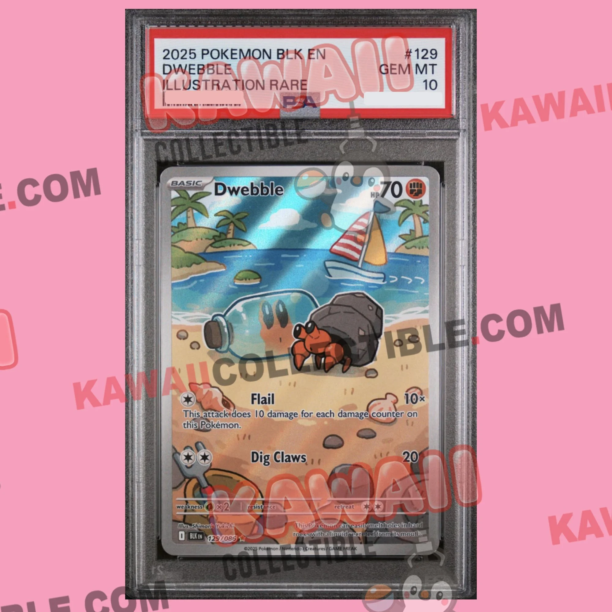 2025 POKEMON BLK EN DWEBBLE GEM MT 10 ILLUSTRATION RARE