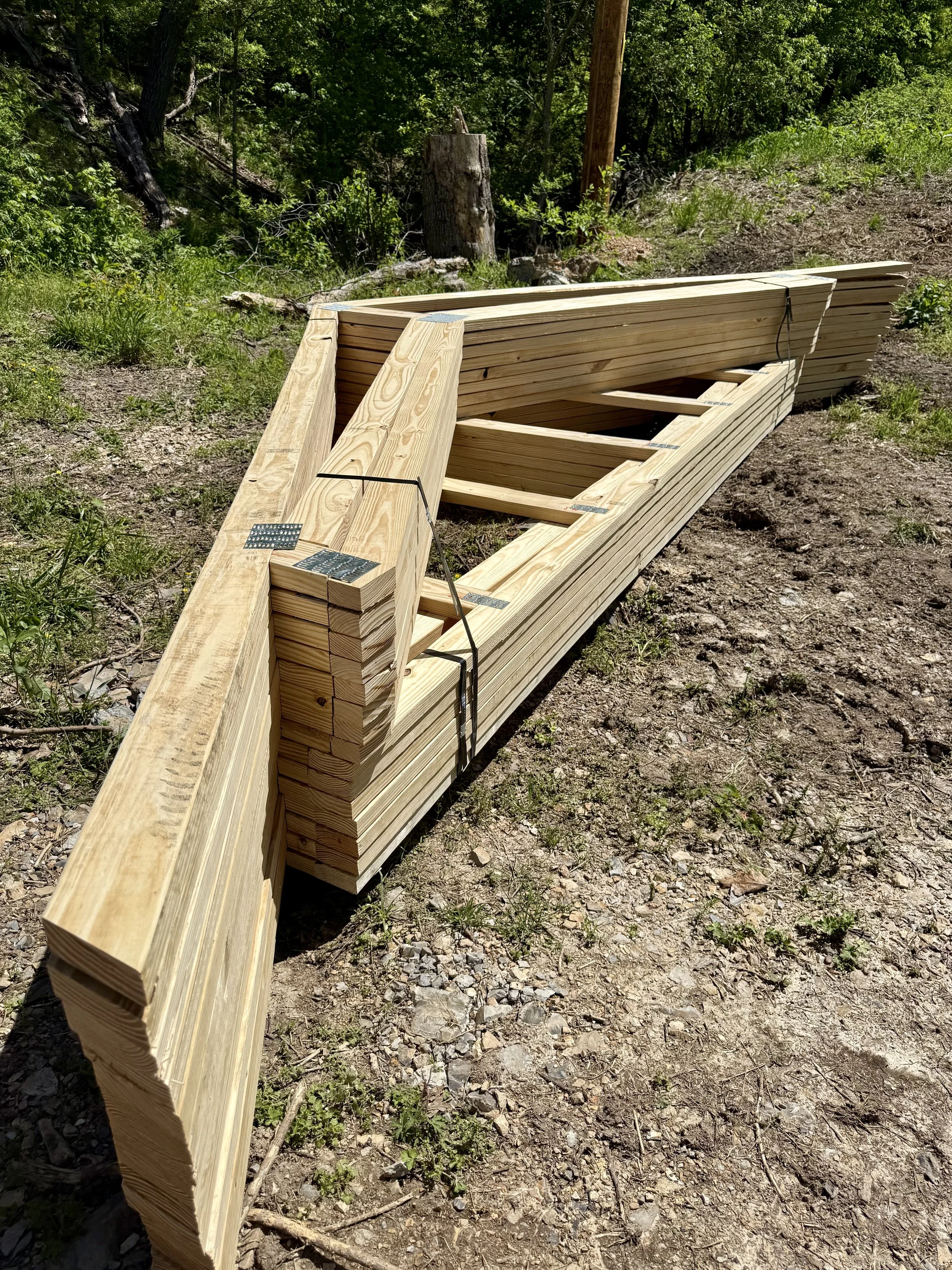 Scissor Truss Package for a Wellhouse