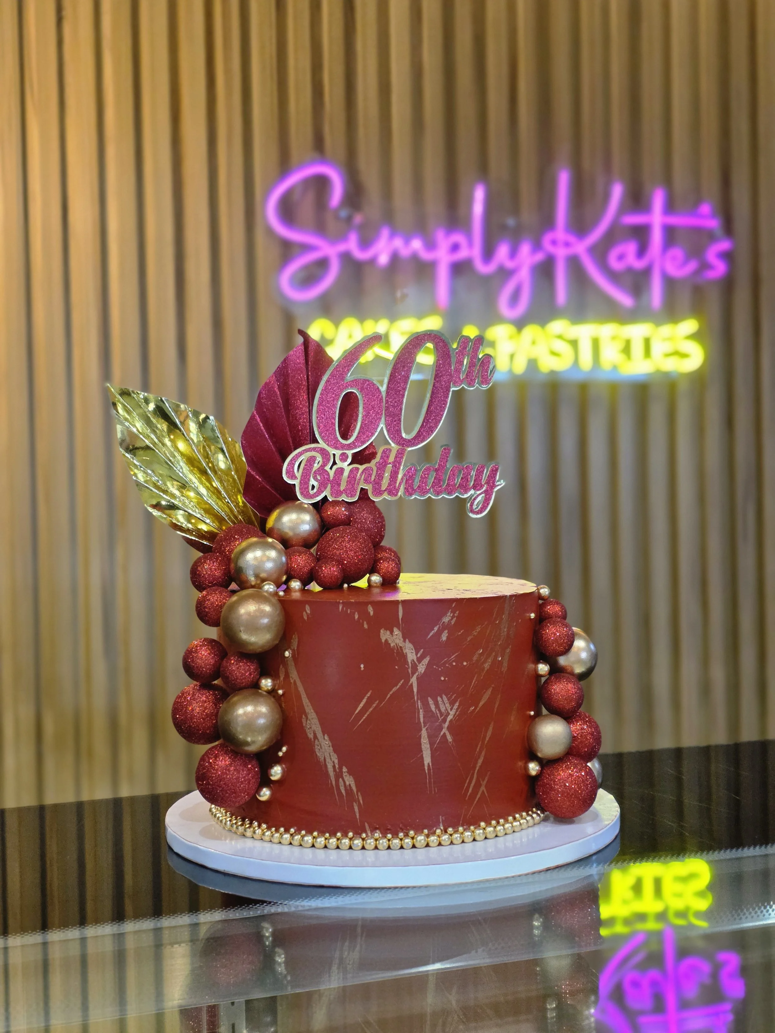 Crimson & Gold Milestone Cake