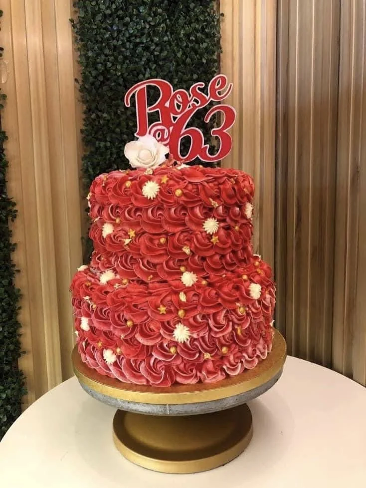 Crimson Rosette Symphony Two-Tier