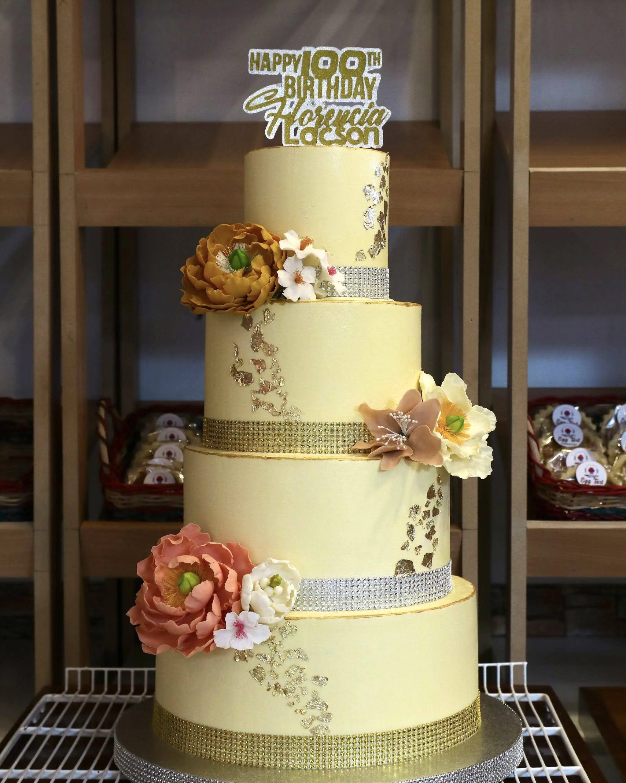 Century Gold Four-Tier Floral Grandeur