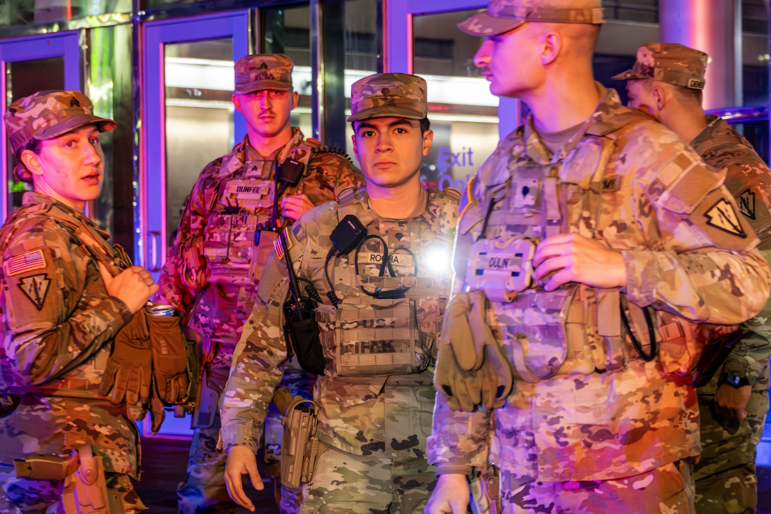 Troops on the town at 14th and U Streets NW in Washington, DC - January 7, 2026