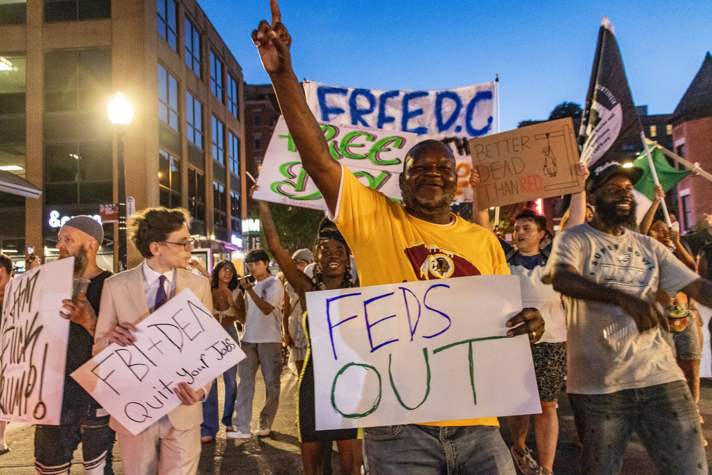 DC Against Trump rally & march down U Street to protest the federal occupation of DC - August 23, 2025