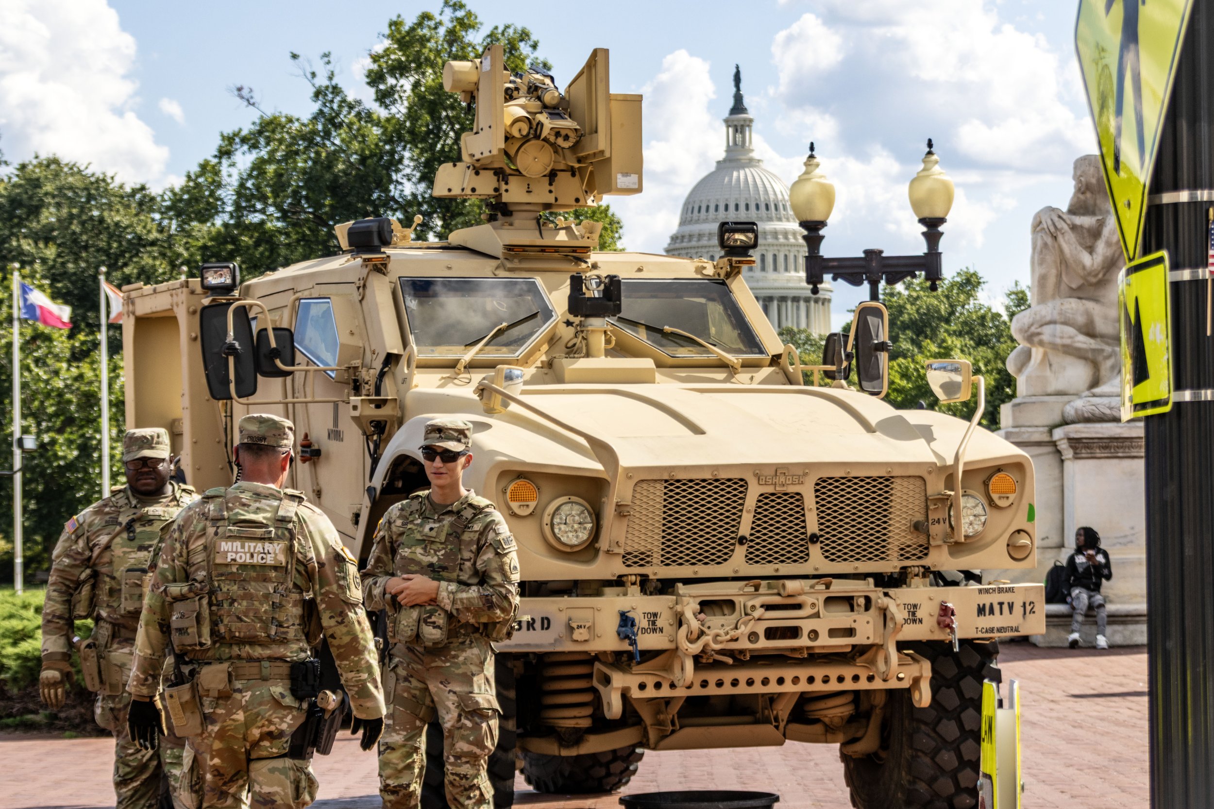 National Guard and tank outside of Union Station - September 1, 2025