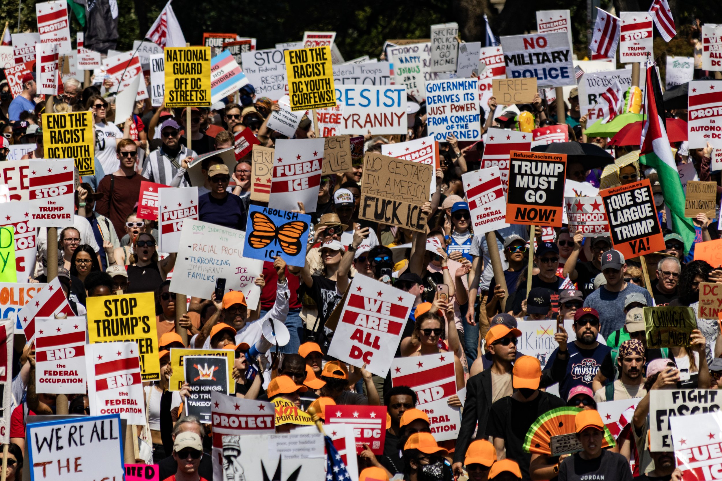 We Are All DC march from Malcolm X Park down 16th Street to the White House - September 6, 2025