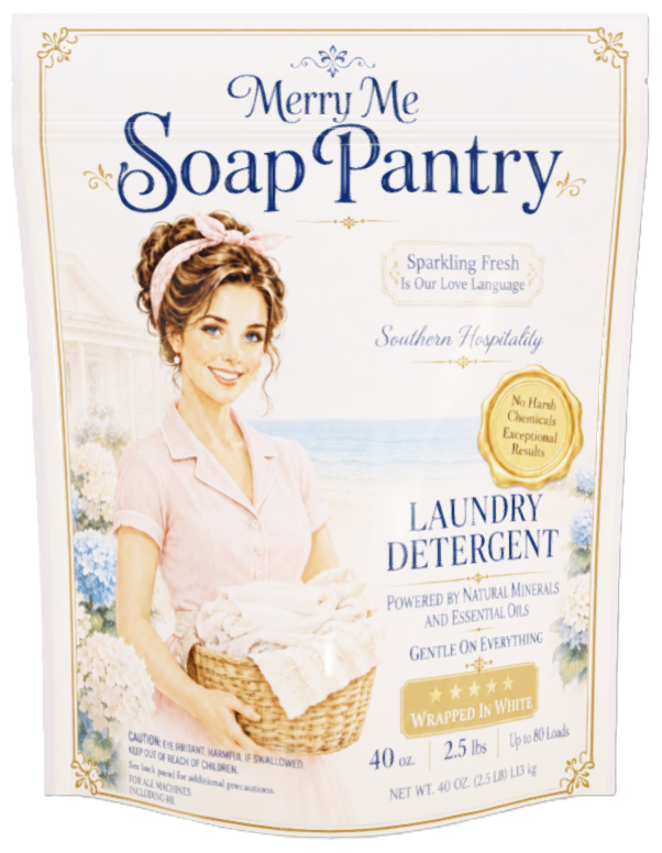 Concentrated Powder Laundry Detergent | Natural Minerals & Essential Oils | Wrapped In White Scent | 40 Oz | 80 Loads