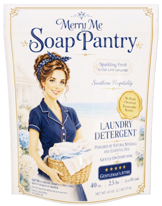 Concentrated Powder Laundry Detergent | Natural Minerals & Essential Oils | Gentleman's Attire Scent | 40 Oz | 80 Loads
