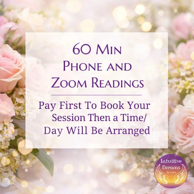 60 Minute Zoom Video or Phone Reading with Laura