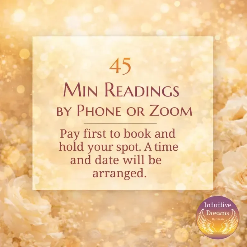 45 Min Zoom Video or Phone Reading with Laura