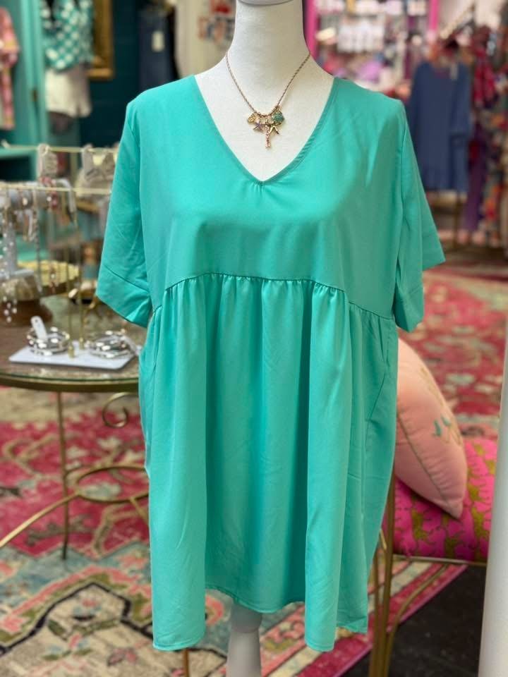 Zenana Oversized Mint Babydoll Top
