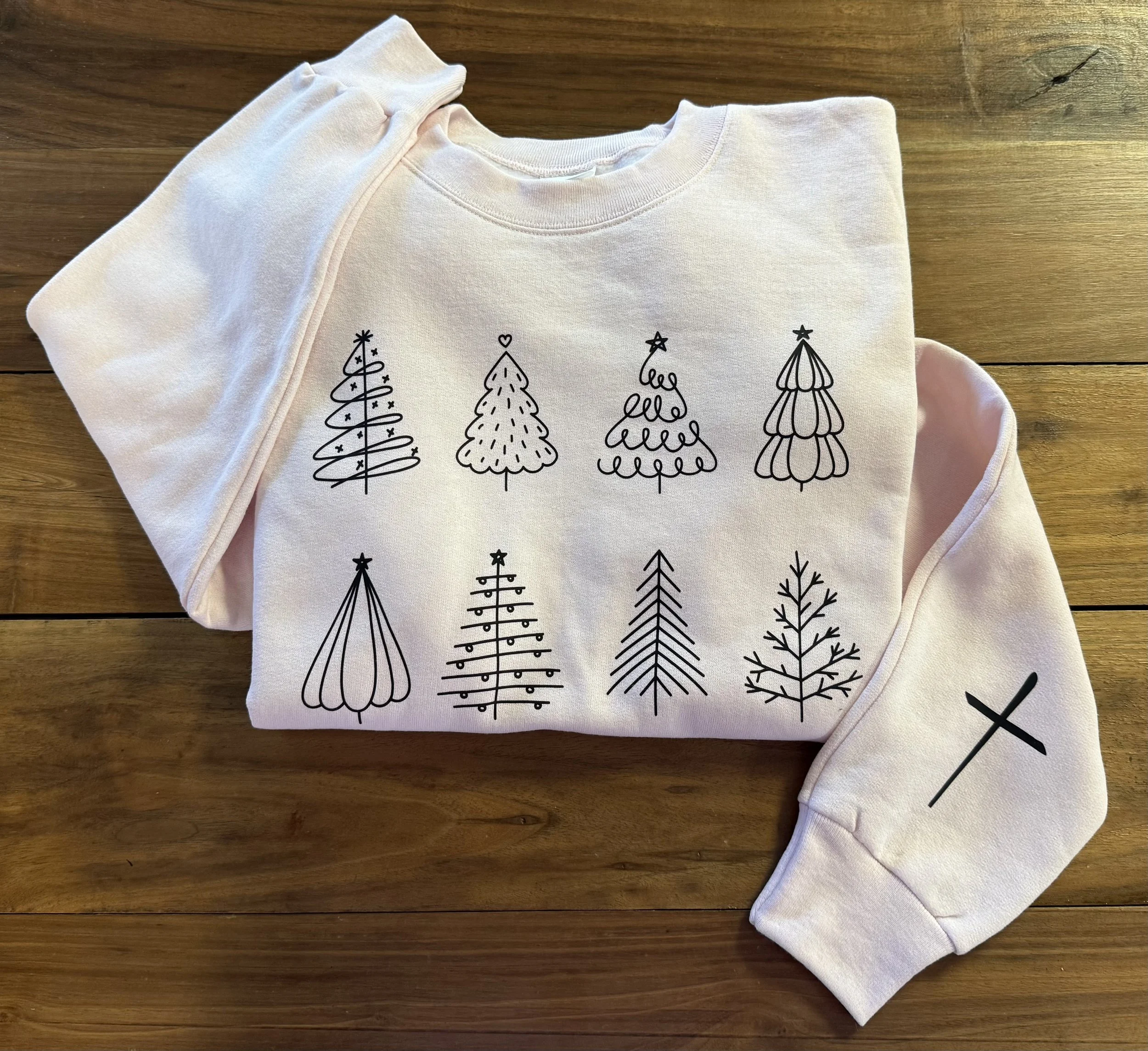 Merry & Blessed Pink Sweatshirt