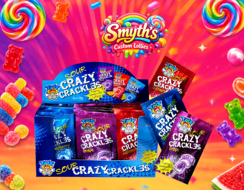 CRAZY CRACKLES LOLLYPOP WITH POPPING CANDY