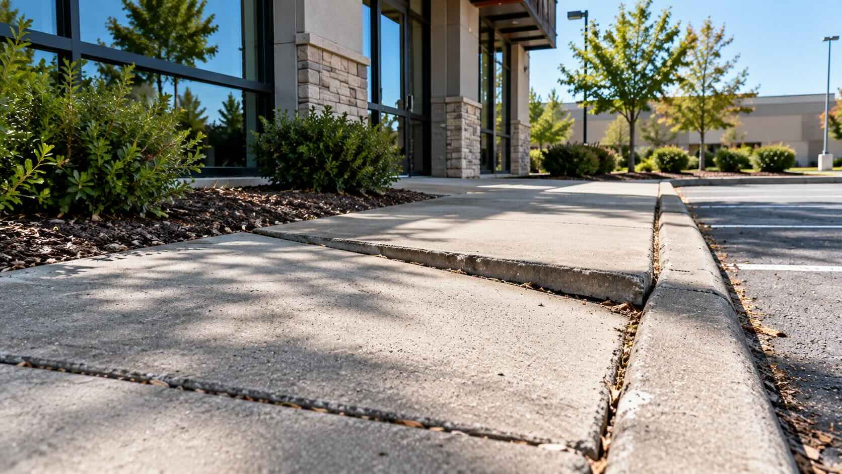 Sinking sidewalk