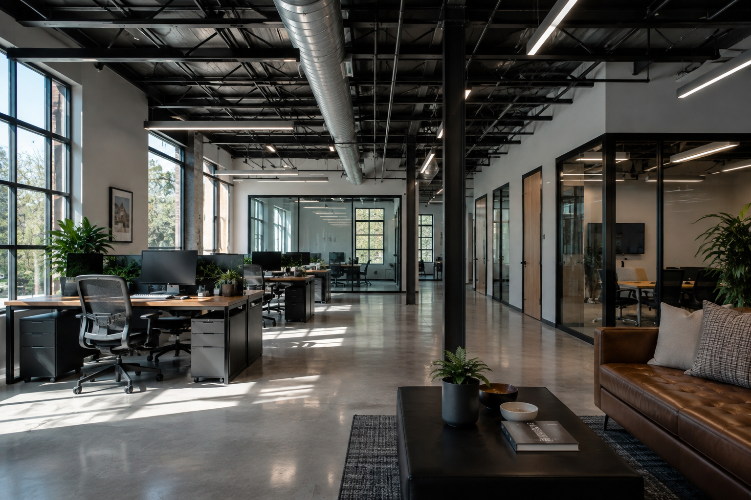 Flexible modern commercial office interior