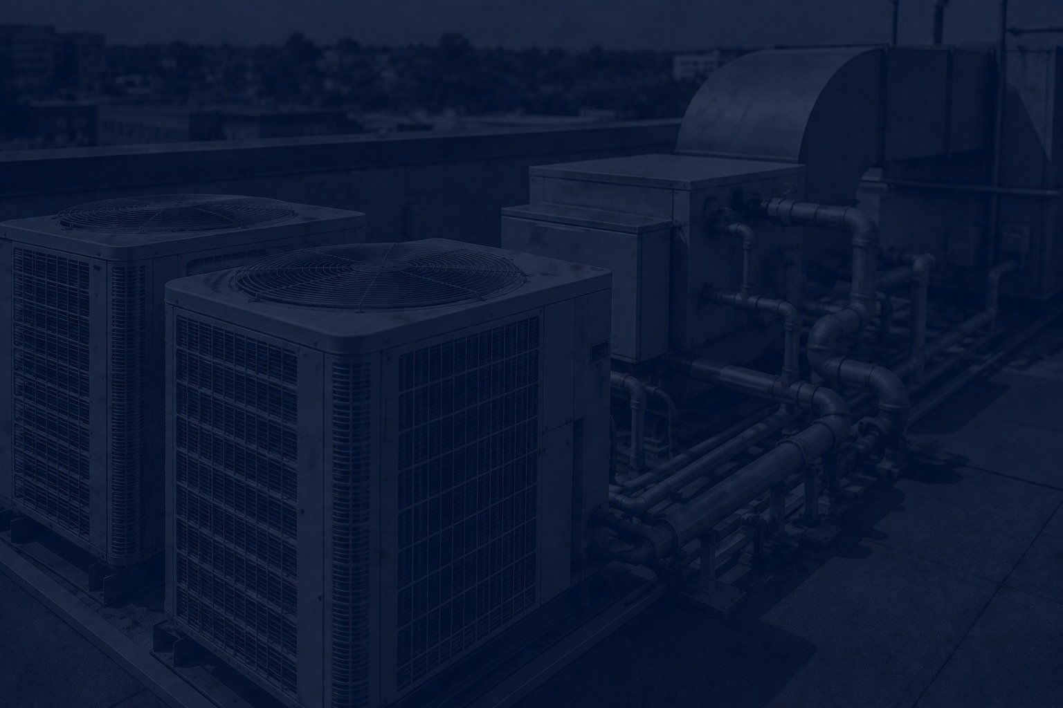 Air conditioning unit on rooftop
