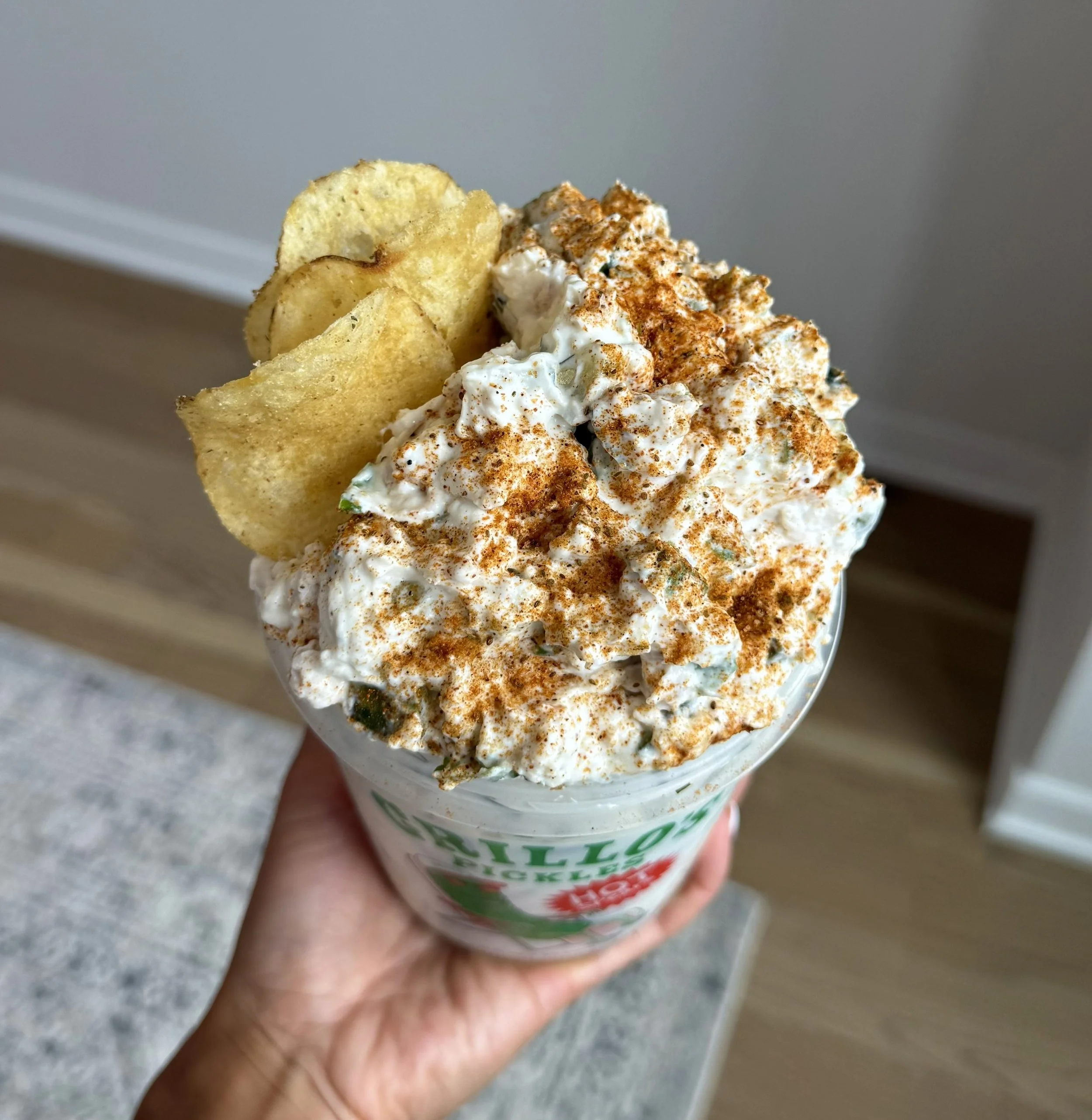 Spicy High Protein Pickle Dip