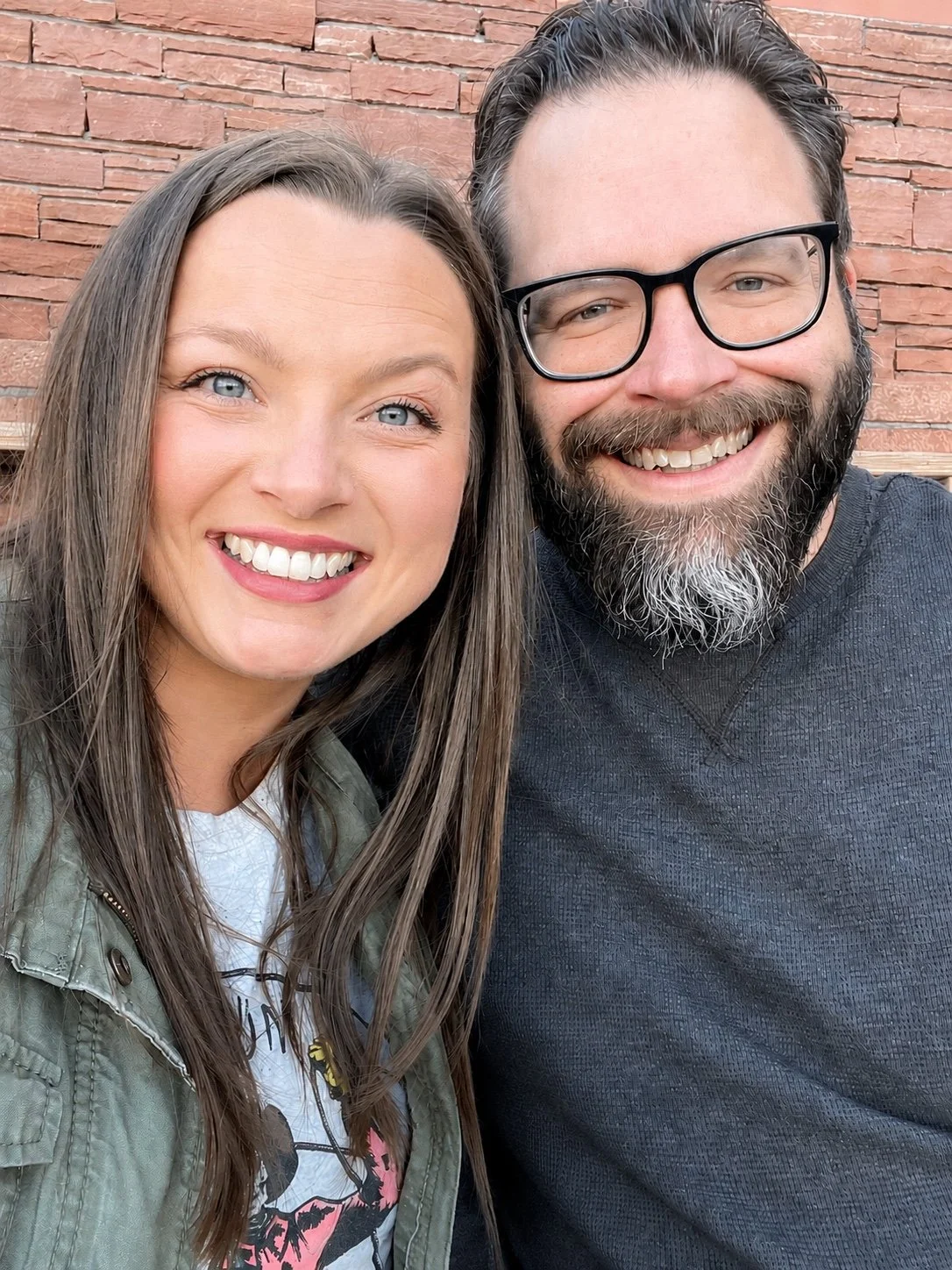 Teacher Courtney Permenter with her husband, Peter.