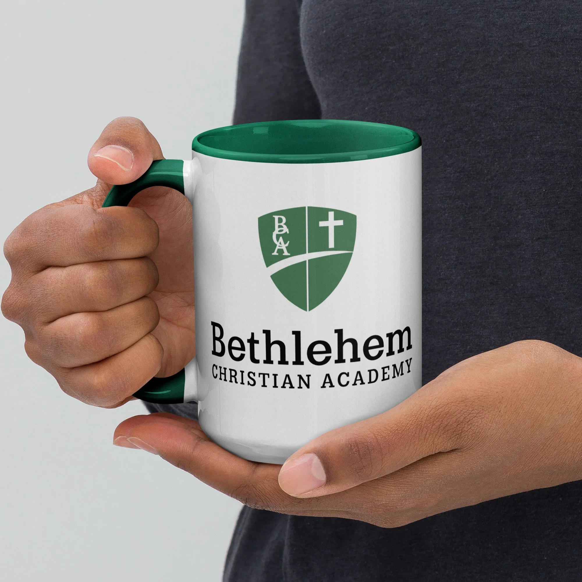 "BCA Logo" 15 oz Mug - White and Green