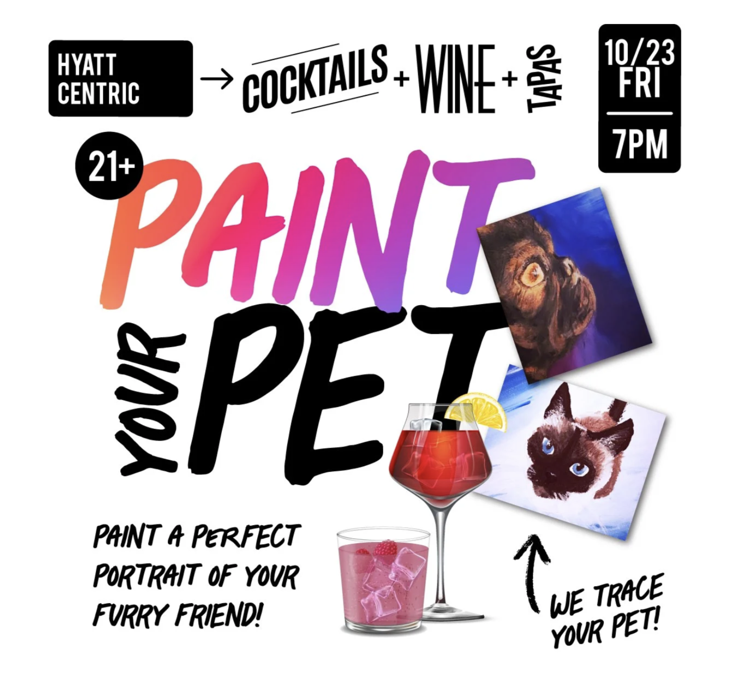 Brushstrokes + Beverages at Hyatt Centric: Paint Your Pet
