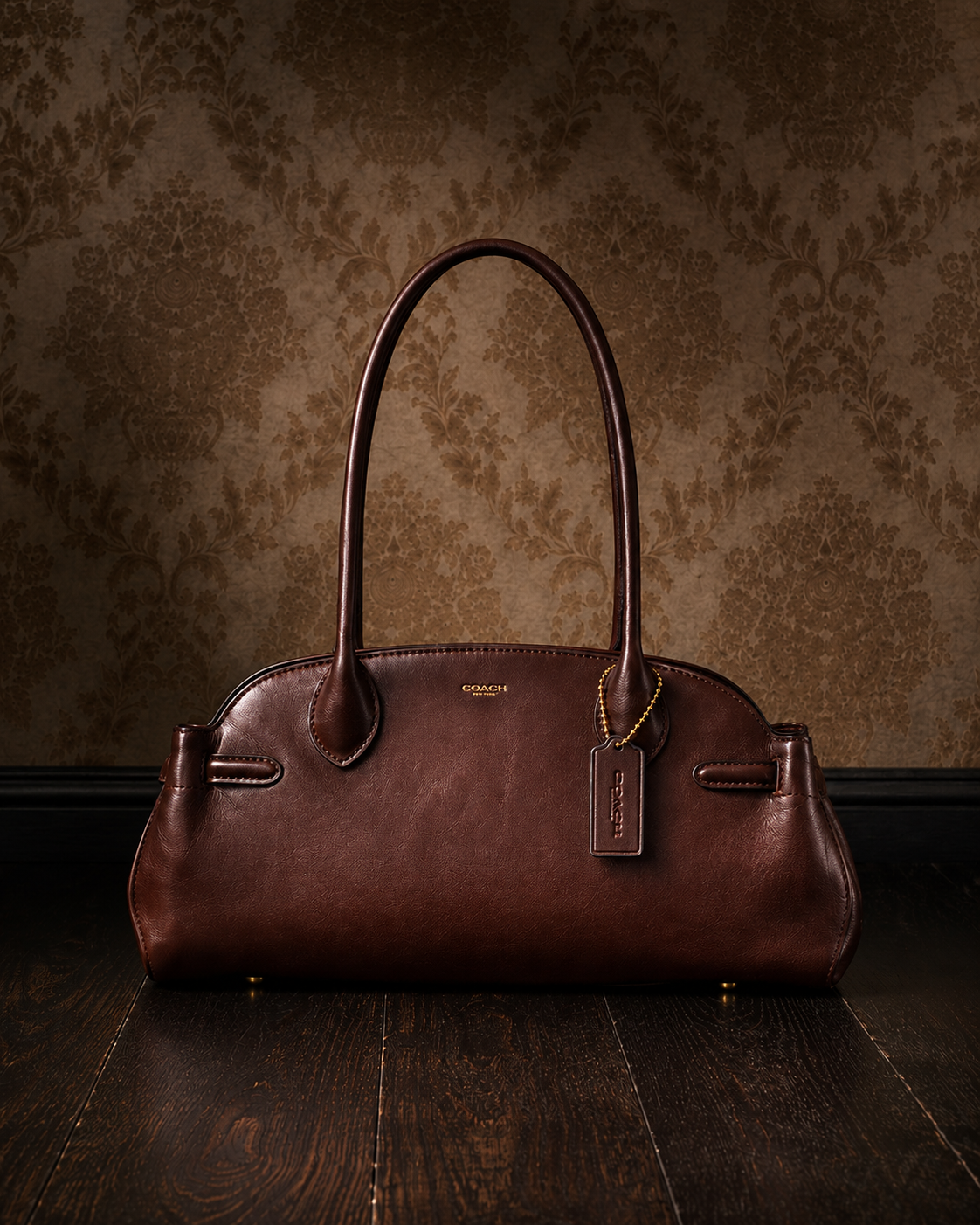 Coach Empire Carryall 34 – Dark Stone / Burgundy