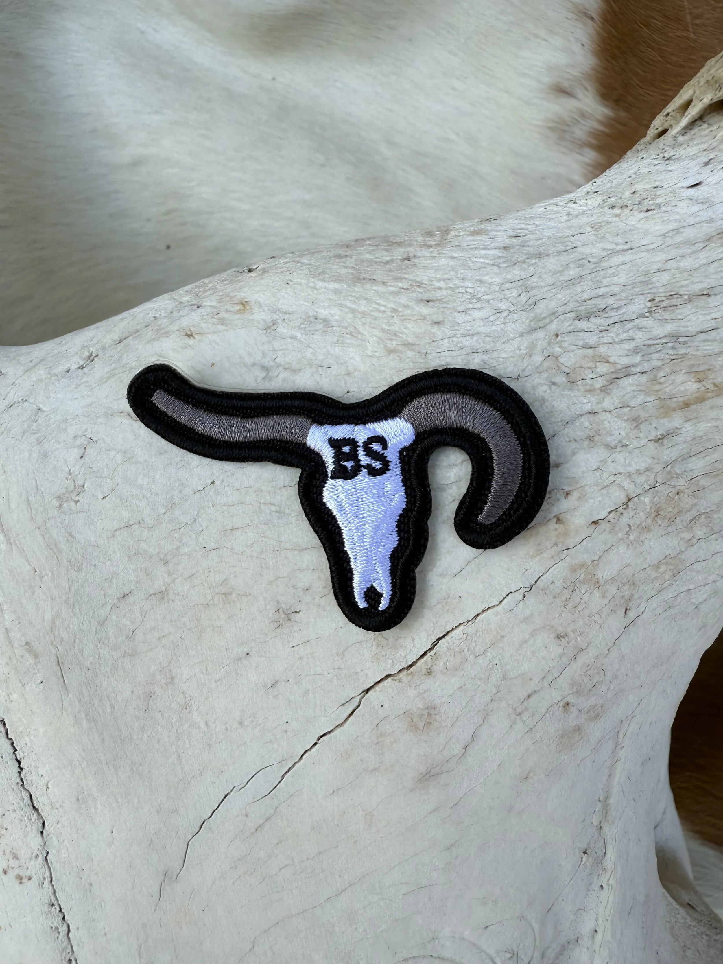 BS Skull Cowboy Hat Patch