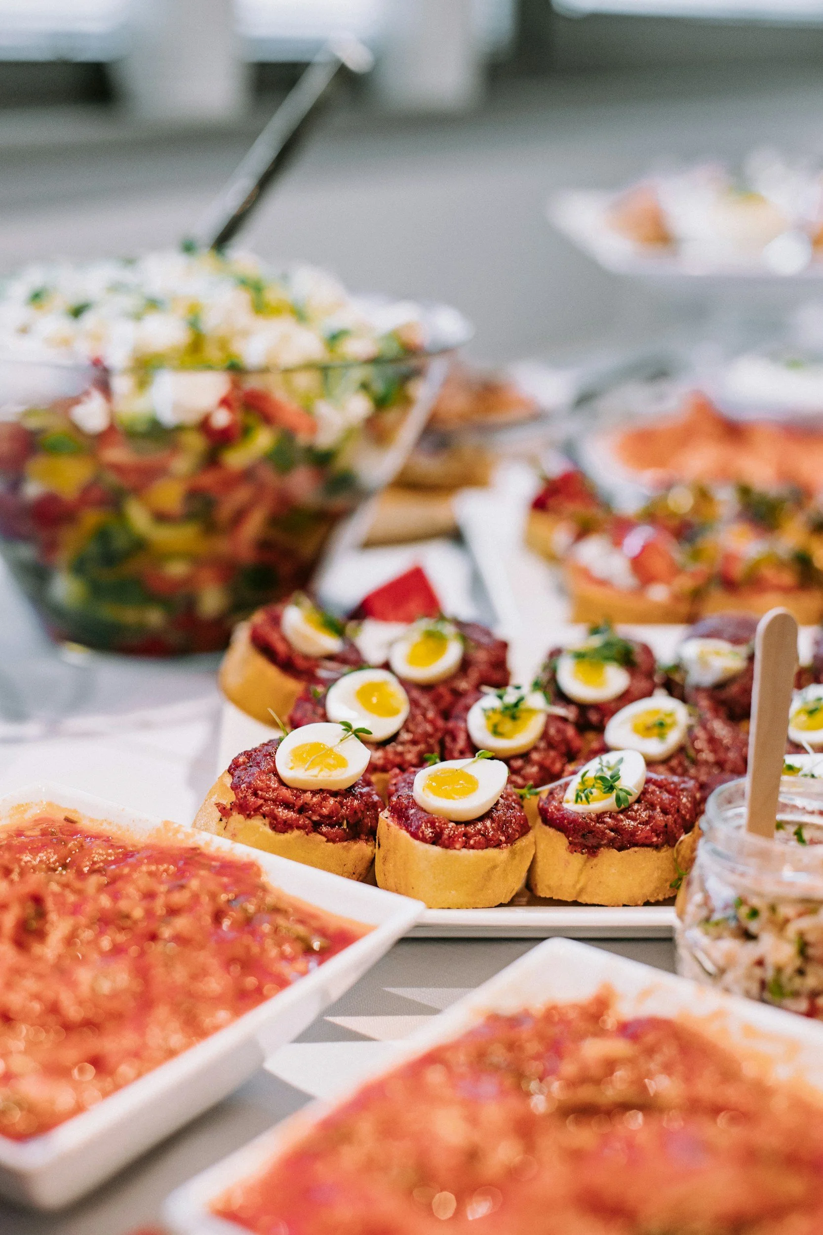 Canapés served at a lakeside function in Taupō.