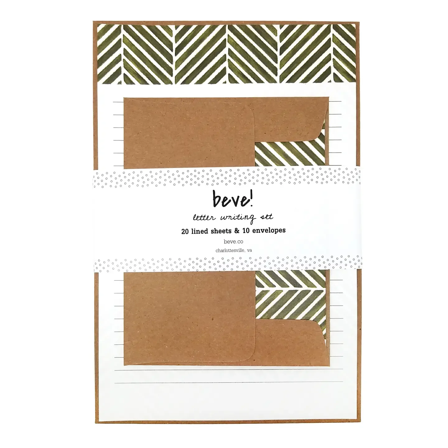 green herringbone letter kit.webp