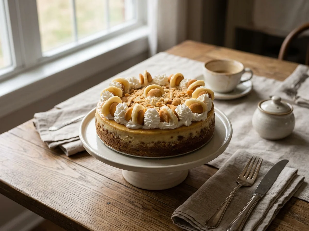 Bourbon Banana Pudding Cheesecake