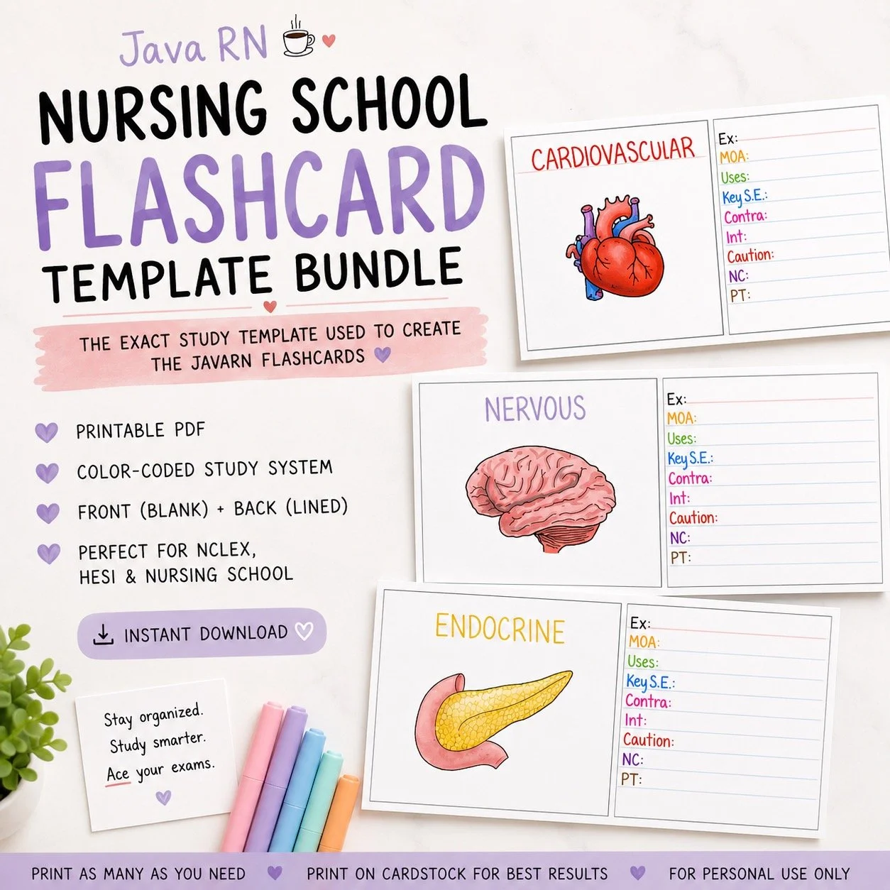 Flaschard Template Bundle | PDF Download