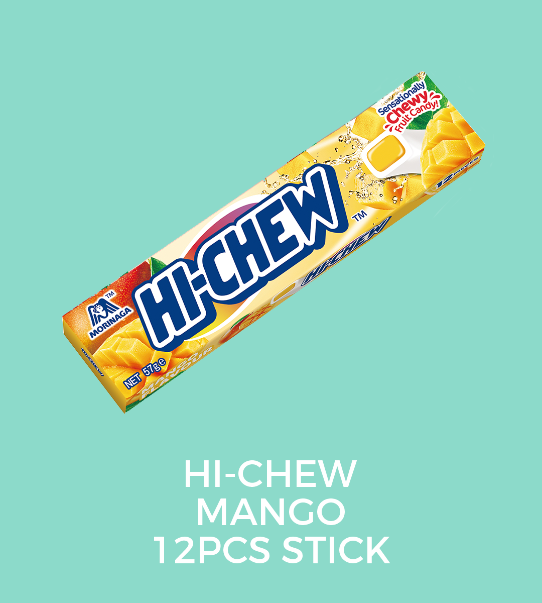 mango STICK  FLAVOUR:   mango  WEIGHT:  57GMS - 12 PCS