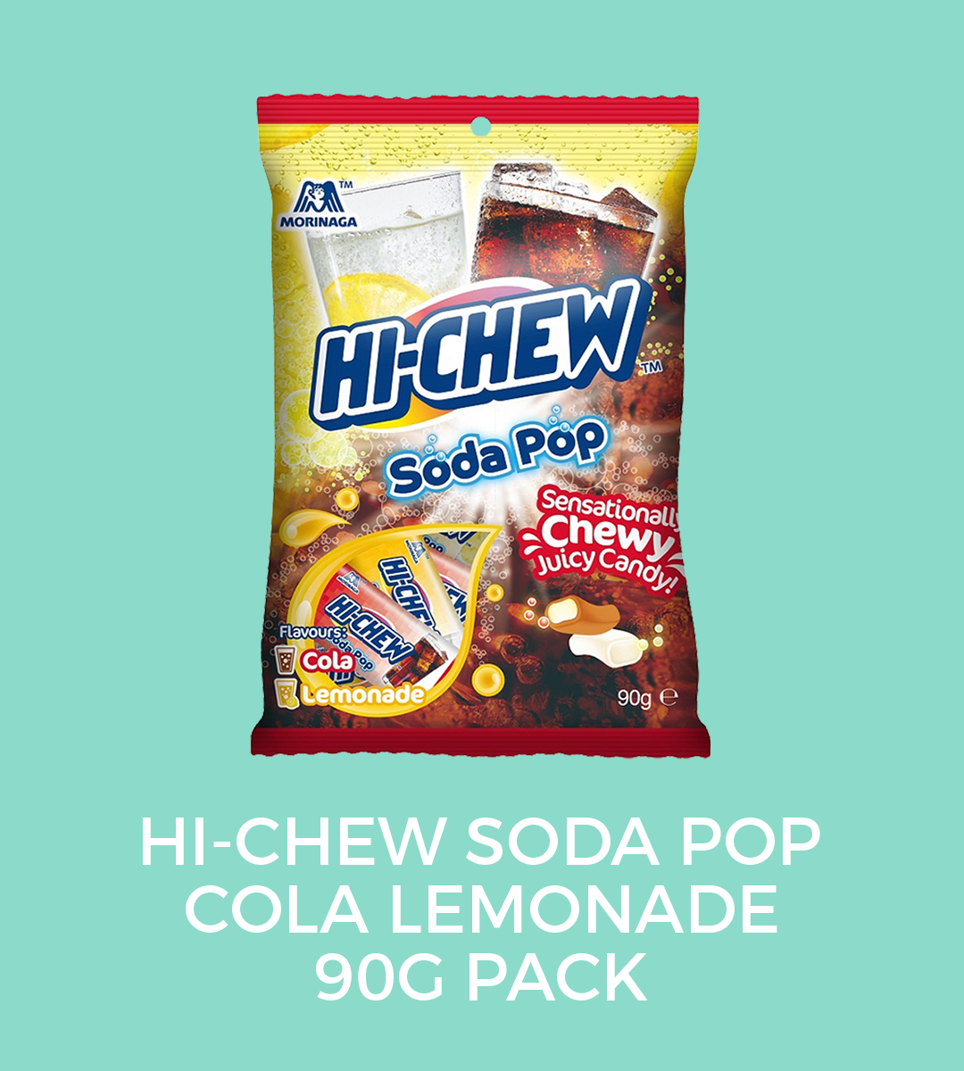 soda pop MIX  FLAVOURS:   cola and Lemonade  WEIGHT:   90GMS - 18 PCS