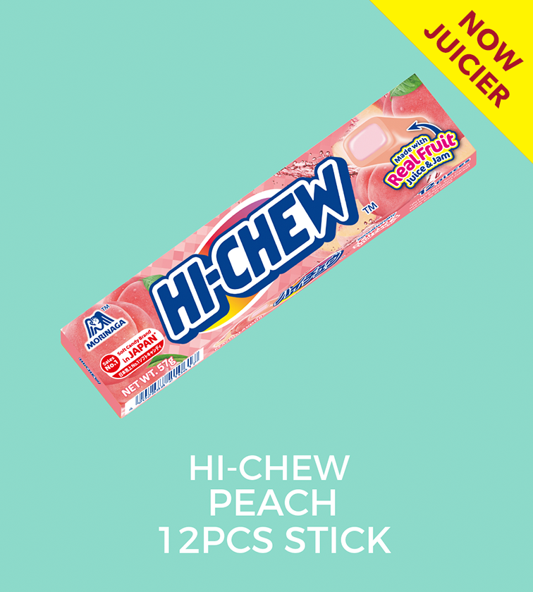 peach STICK  FLAVOUR:   peach  WEIGHT:   57GMS - 12 PCS