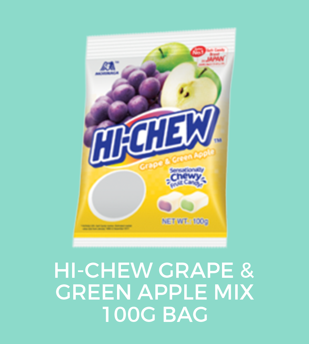grape &amp; Green APPLE MIX  FLAVOURS:   grape and  green Apple  WEIGHT:   100GMS - 20 PCS