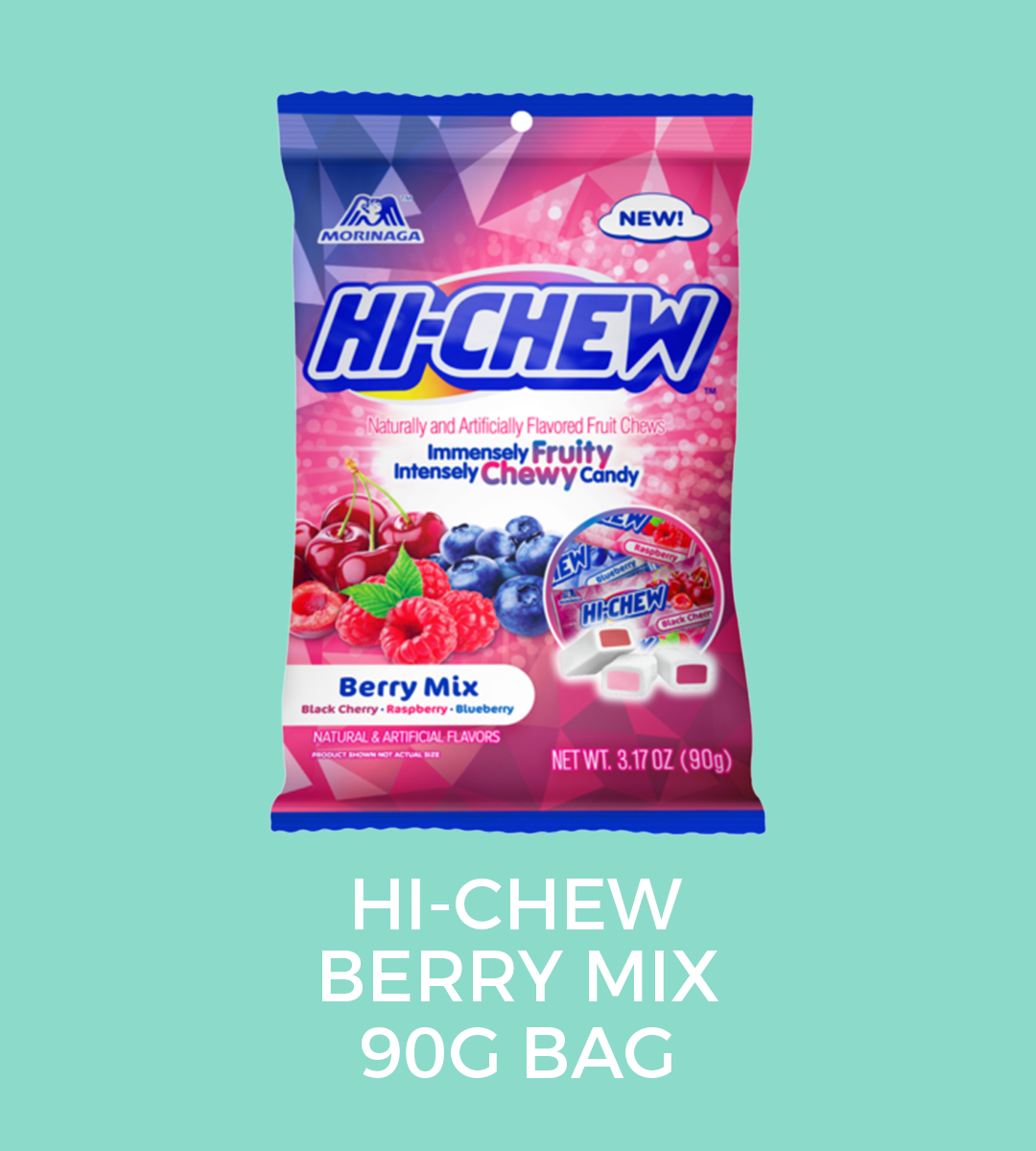 berry MIX  FLAVOURS:   black cherry,  rasBERRY AND blueberry  WEIGHT: 90GMS