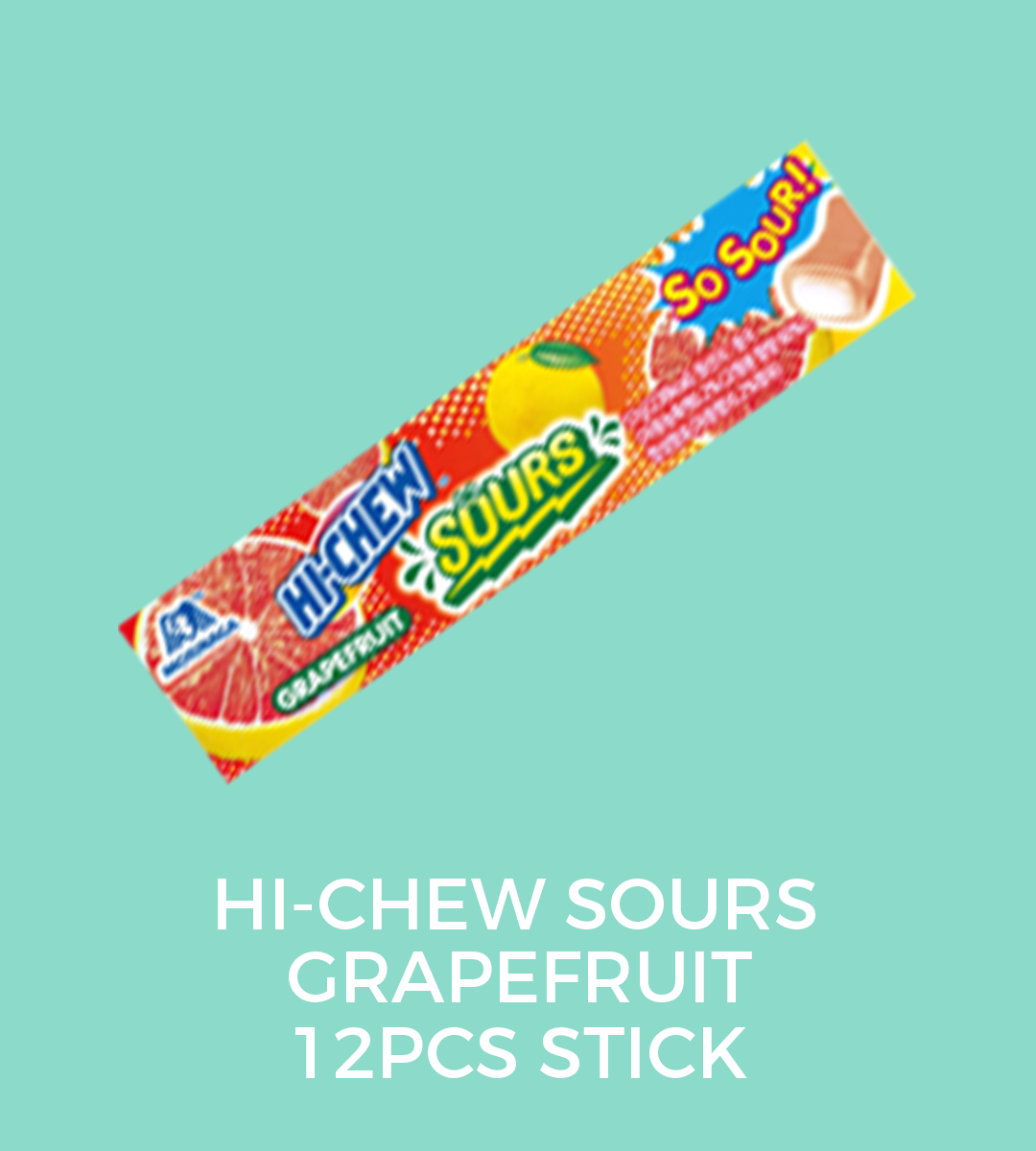 sours grapefruit stick  FLAVOUR:   grapefruit  WEIGHT: 57GMS - 12 PCS