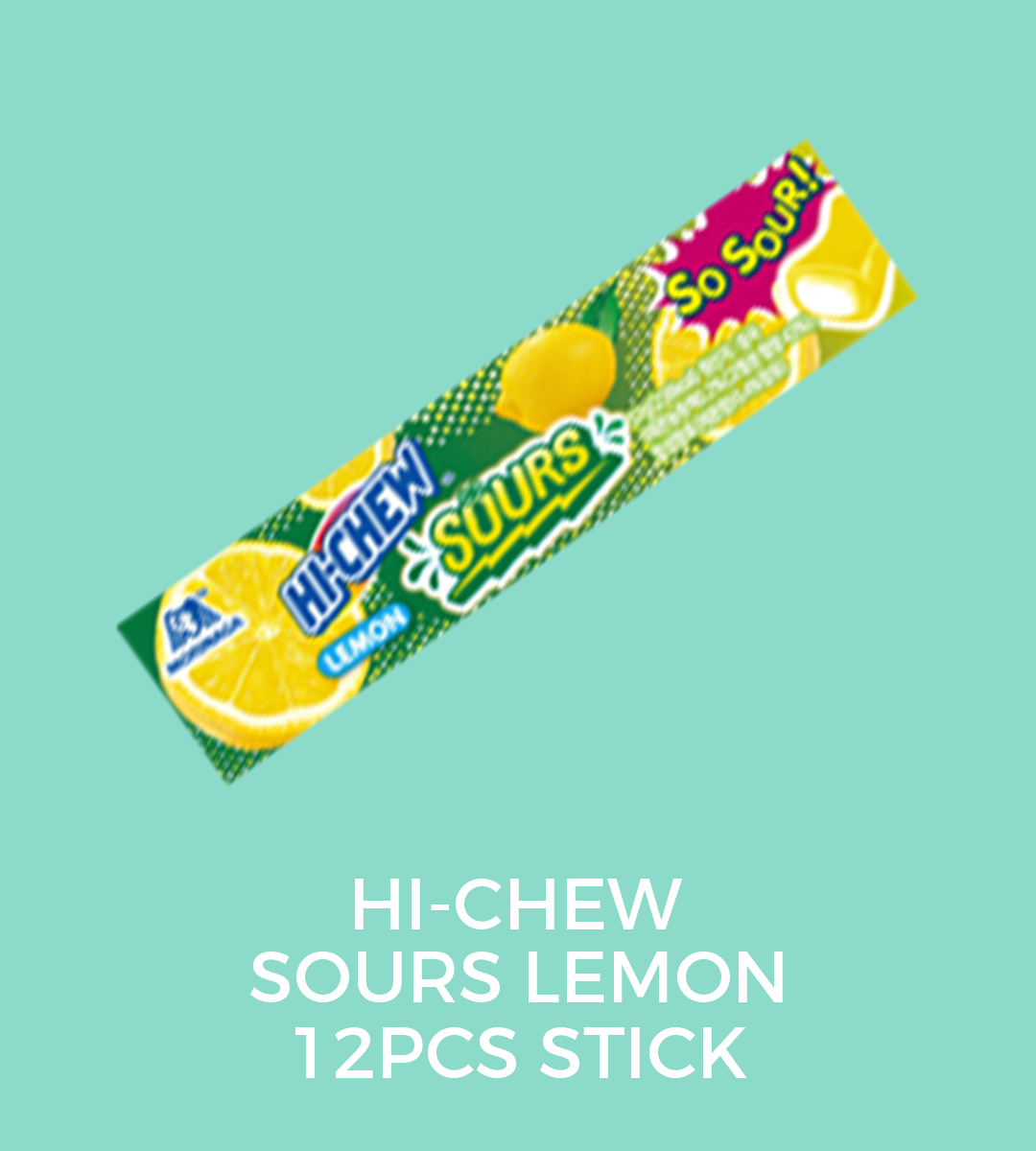 sours lemon stick  FLAVOUR:   lemon  WEIGHT: 57GMS - 12 PCS