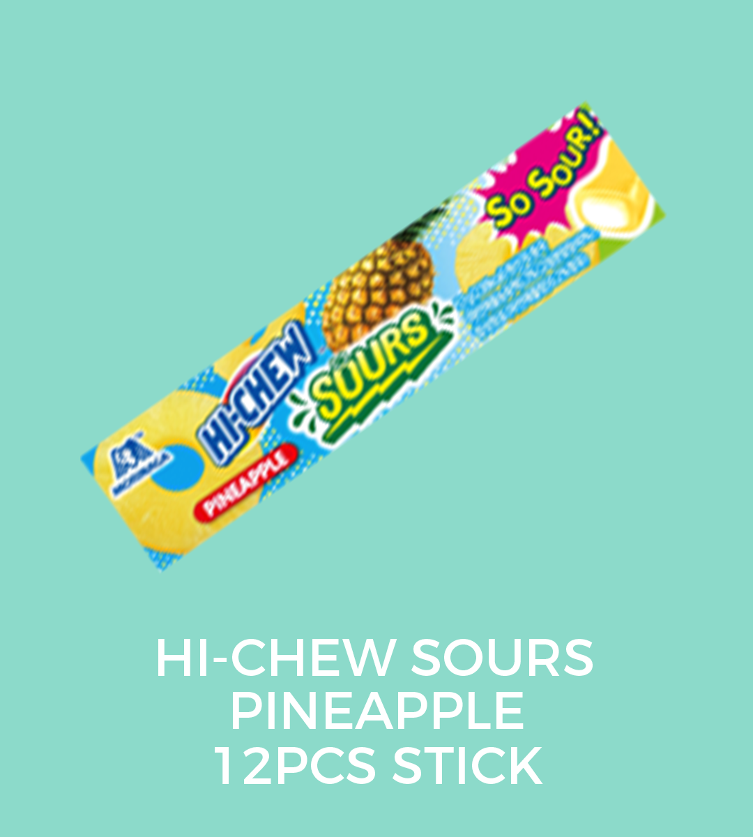 sours pineapple stick  FLAVOUR:   pineapple  WEIGHT: 57GMS - 12 PCS