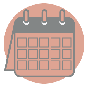 Icon of a calendar with 12 squares, representing dates or days.