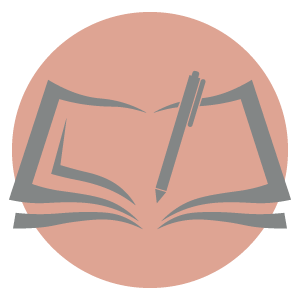 A pen writing in a notebook.