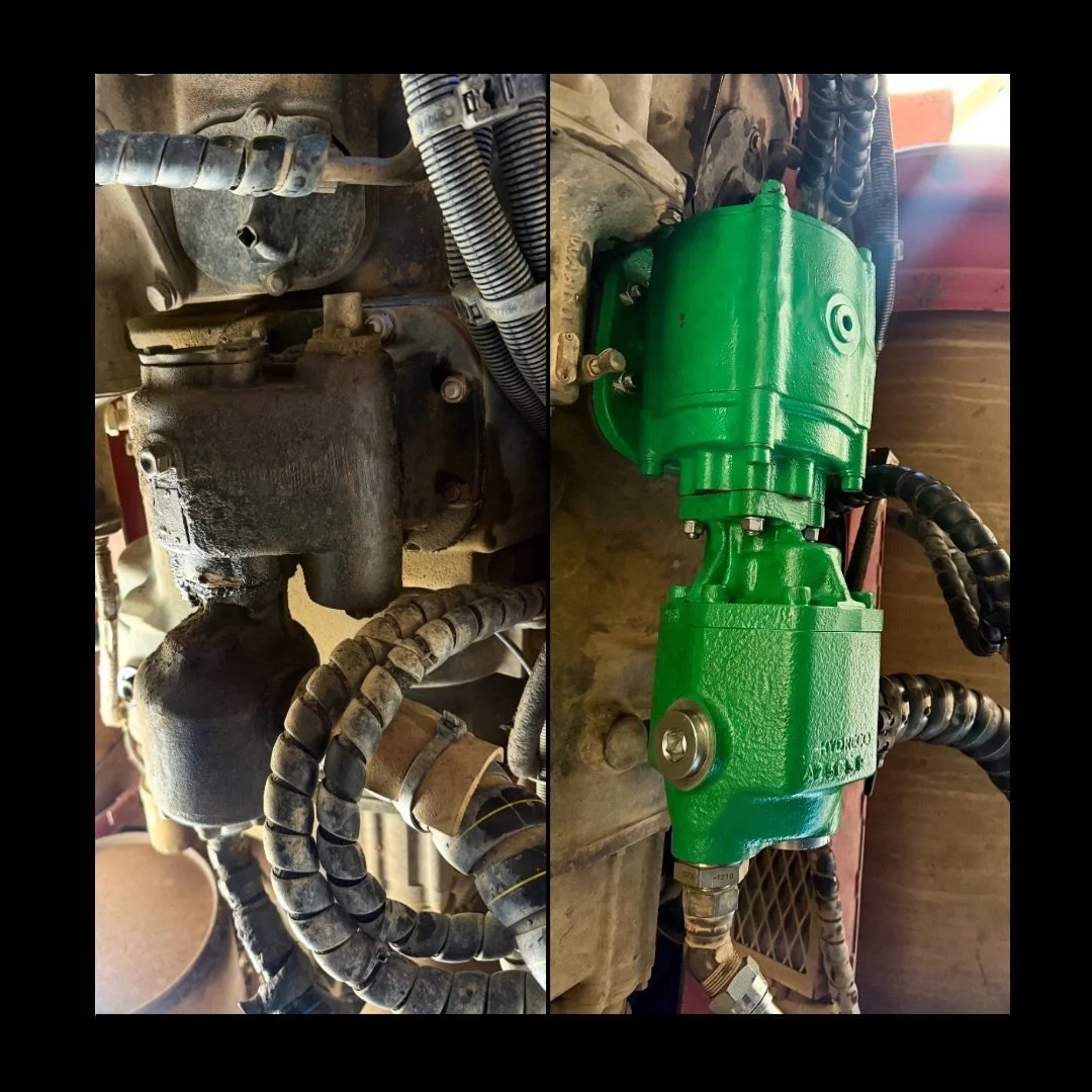 Nice little before and after for your morning: Hot Shift PTO bringing the heat to your production! 🔥

Looking at upgrading your setup? Give us a call.

This job involved replacing a standard PTO with a hot shift setup, then shimming and fitting it t