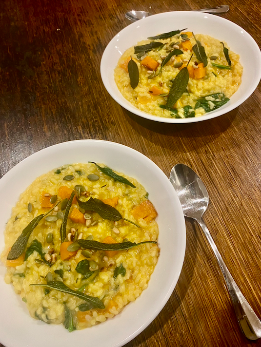 Pumpkin &amp; Spinach Risotto