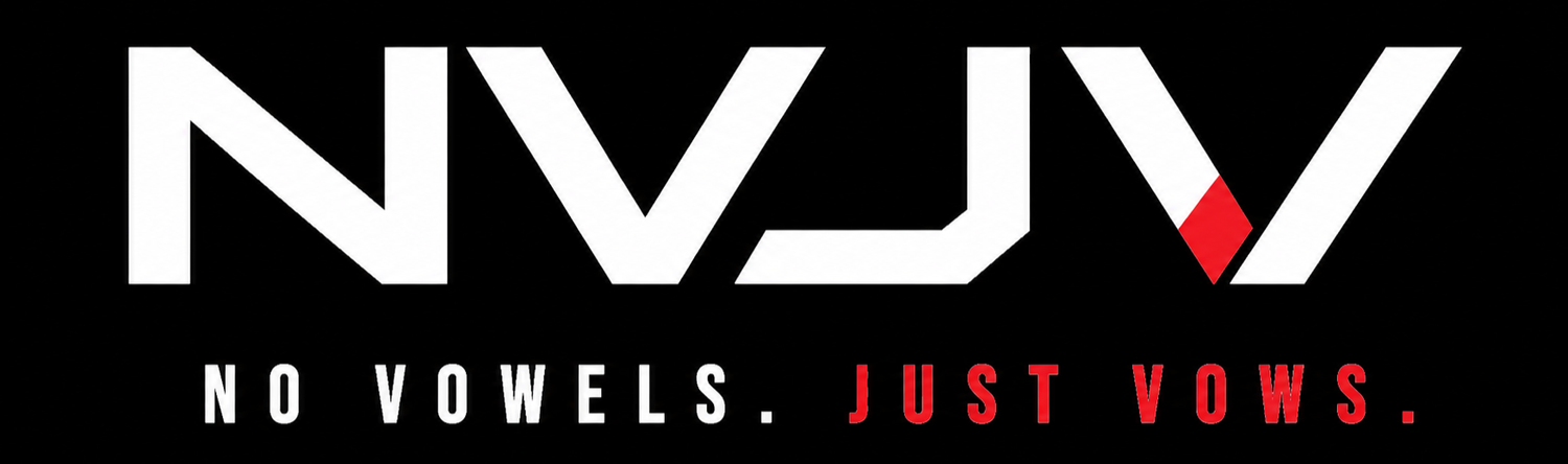NVJV. - No Vowels Just Vows