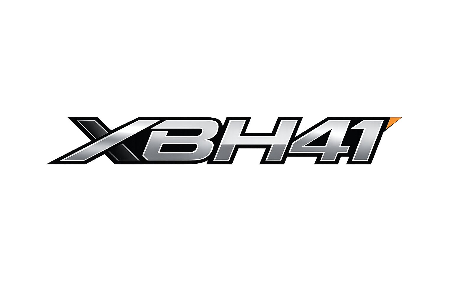 A digitally distorted and colorful image with the text 'XBH41' prominently displayed in stylized silver and black lettering.