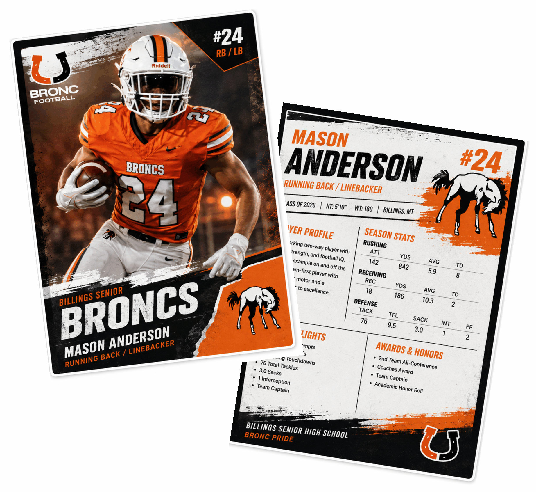 Bronc Player Trading Cards