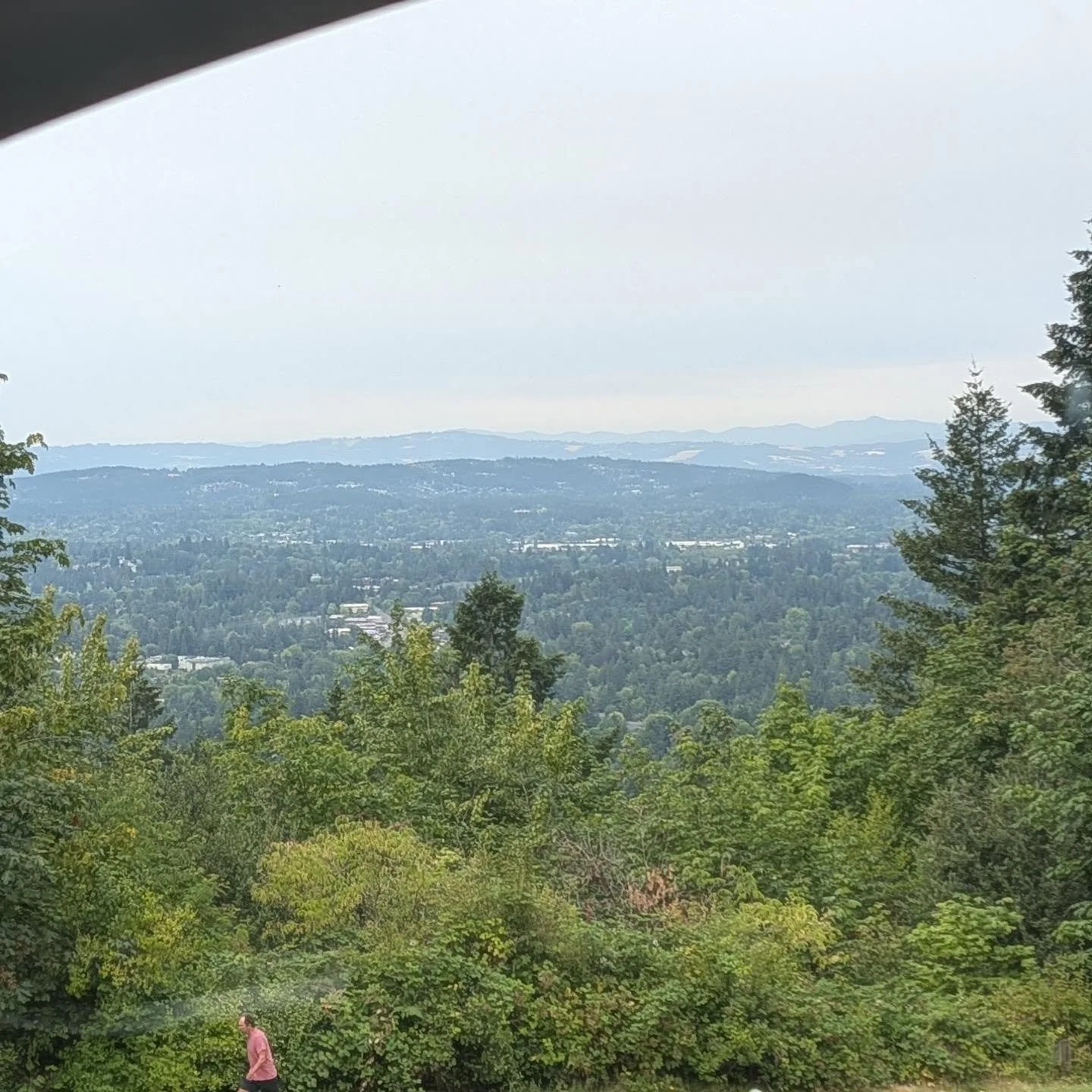 When you get to the scenic view and you have to assume that Mt. St Helens is surely still off in the distance. 

I'm fairly certain it is.