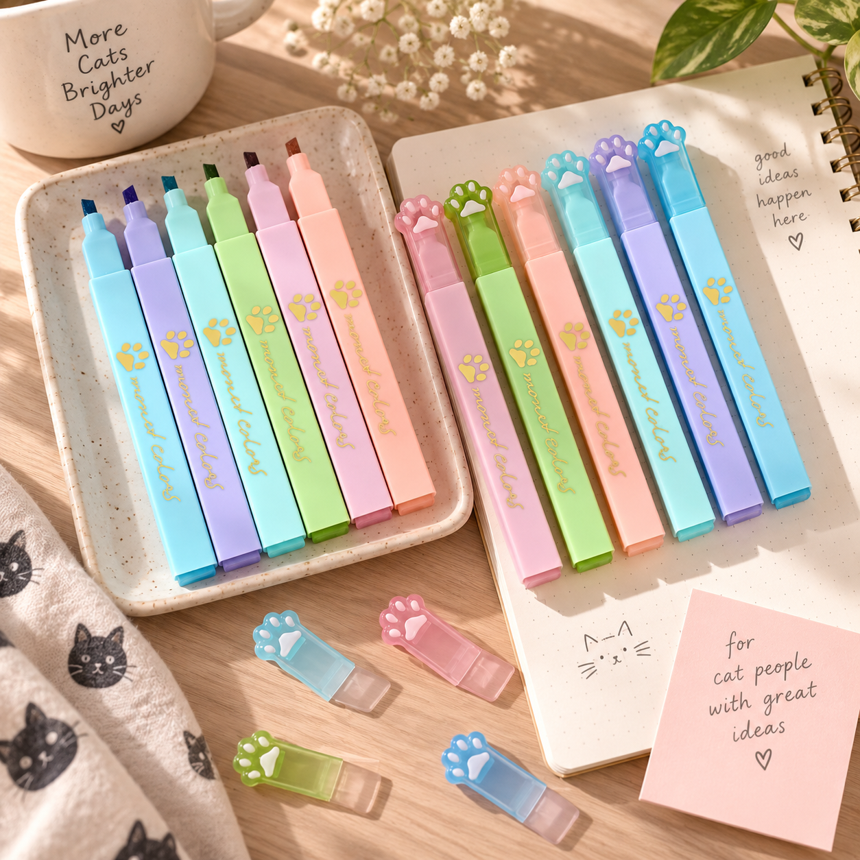 6-Color Cat Highlighter Set Add-On